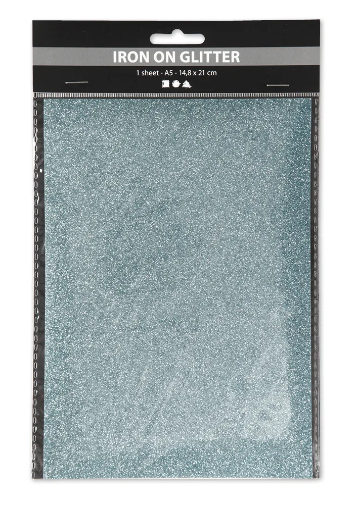 Glitzer-Bügelfolie, 148x210 mm