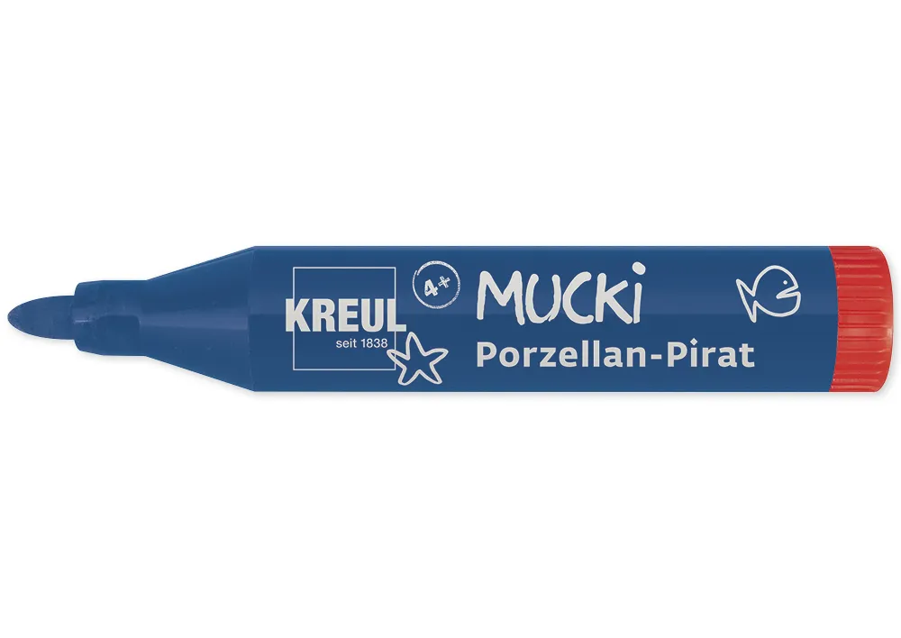 MUCKI Porzellan-Stifte kurz, Strichstärke 2-5 mm, 5 Stück
