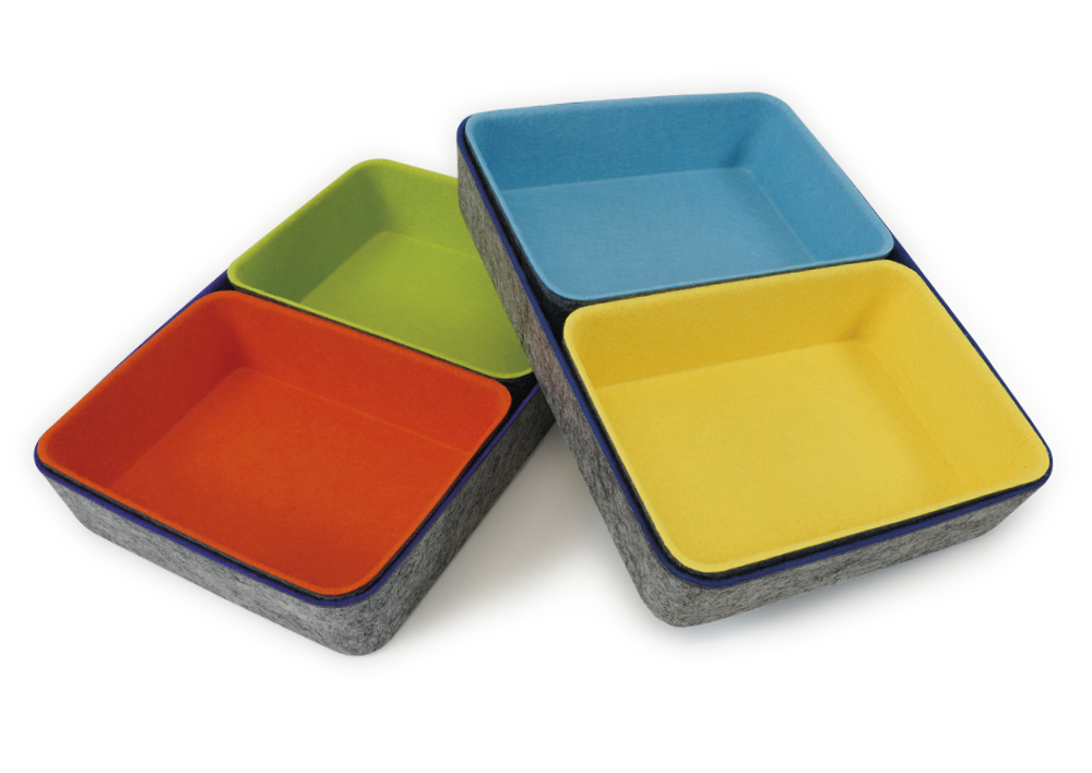 TimeTEX Filz-Schalen Set "Colori", 3-tlg.