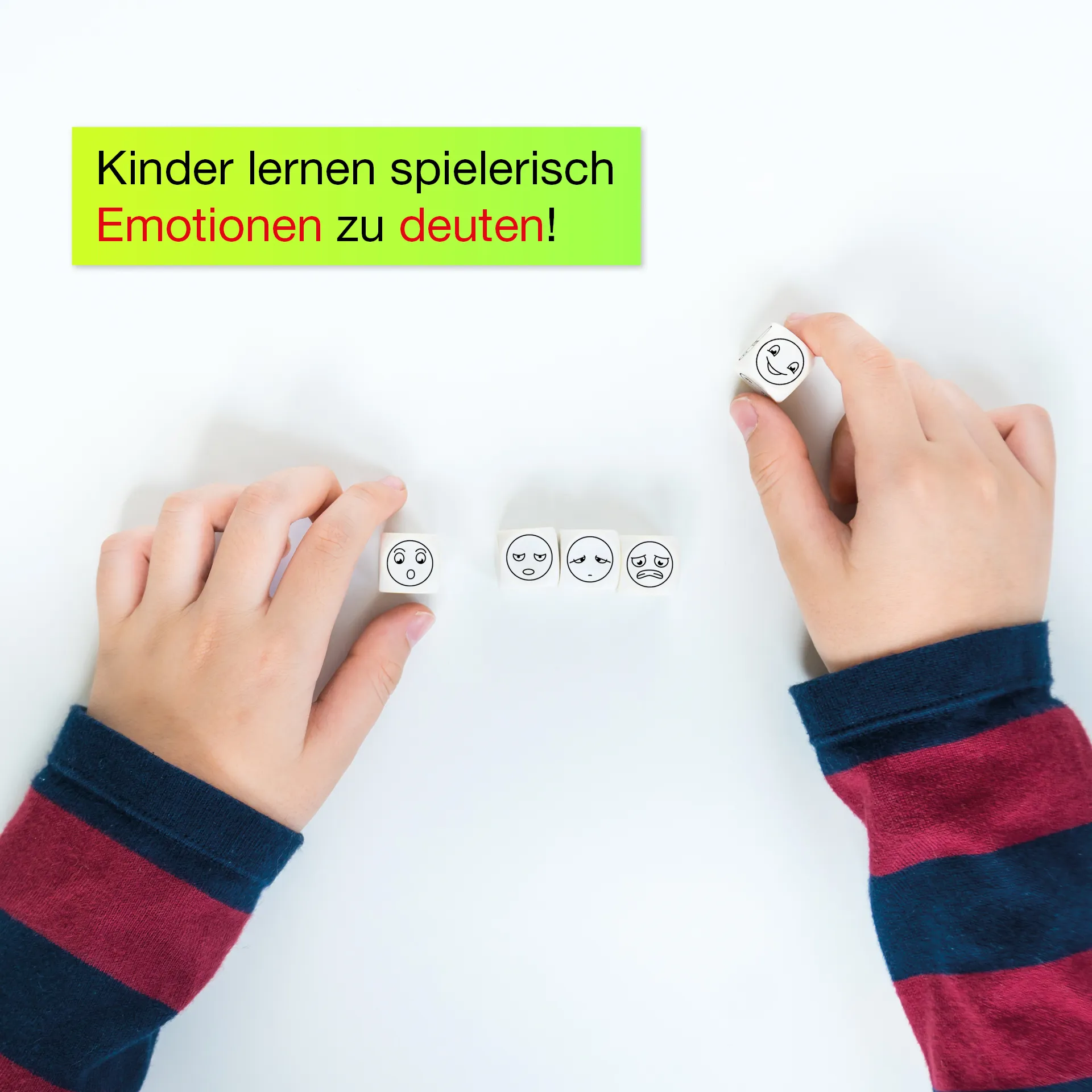 TimeTEX Würfel-Set Emotionen "6 Gesichter", 5-tlg.