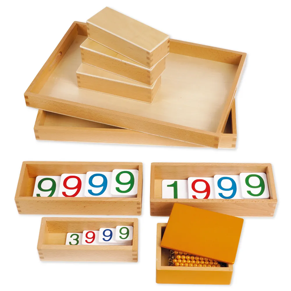 TimeTEX Goldenes Perlenmaterial, Komplettsatz "Montessori Premium"