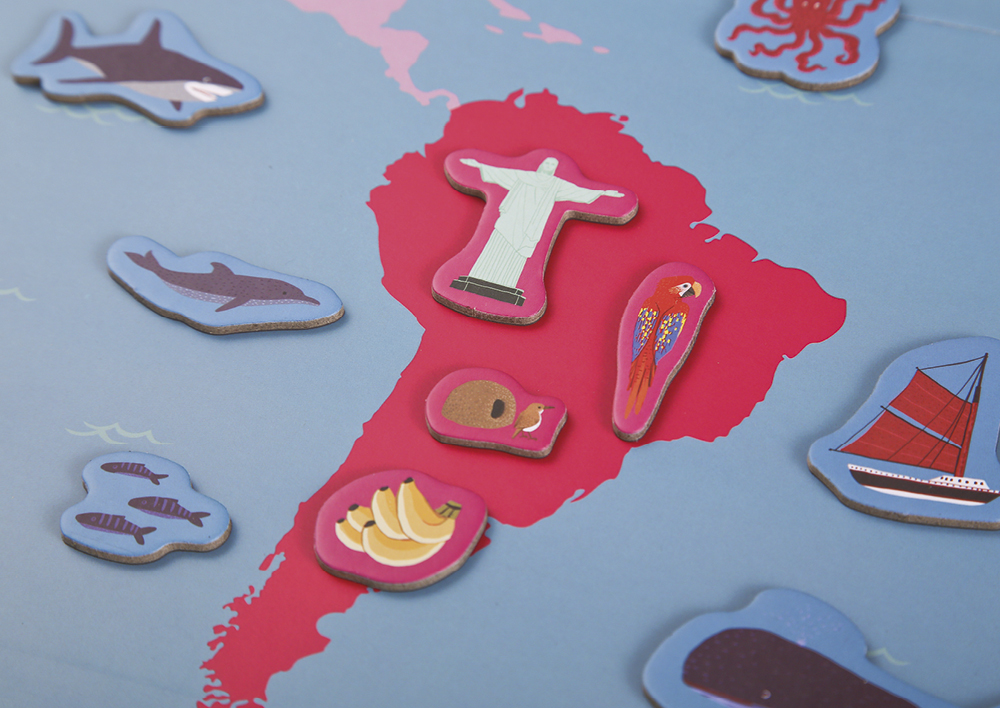 Legespiel "Magnetische Weltkarte", 149-tlg.