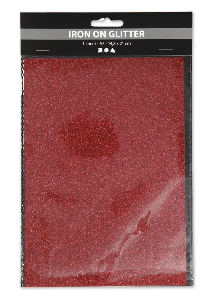 Glitzer-Bügelfolie, 148x210 mm