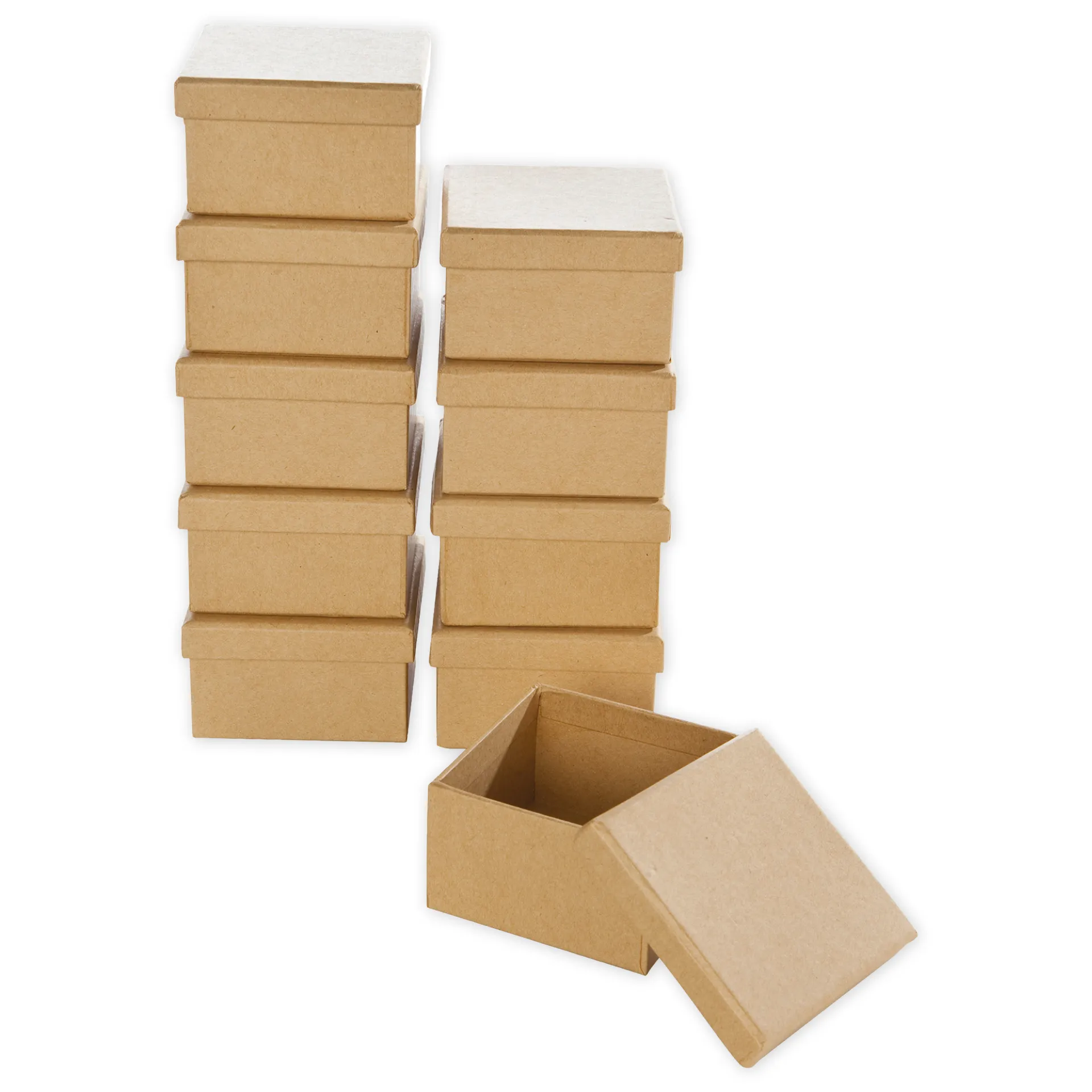 Pappboxen eckig, 10 Stück
