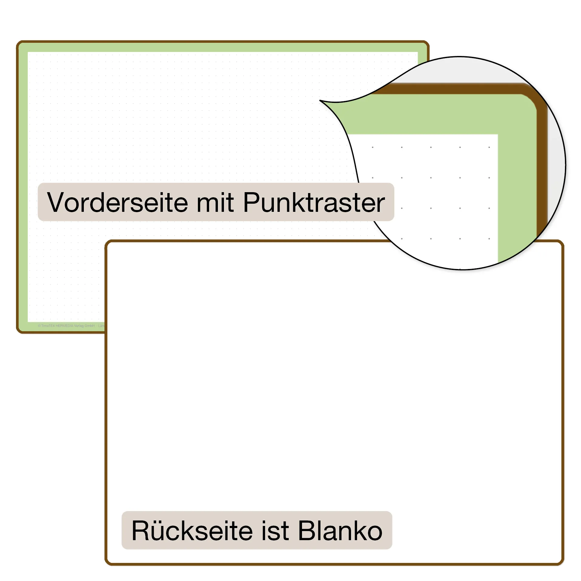 Set Prima-Colori Whiteboard mit Punktraster und Blanko A4, 6 Stück