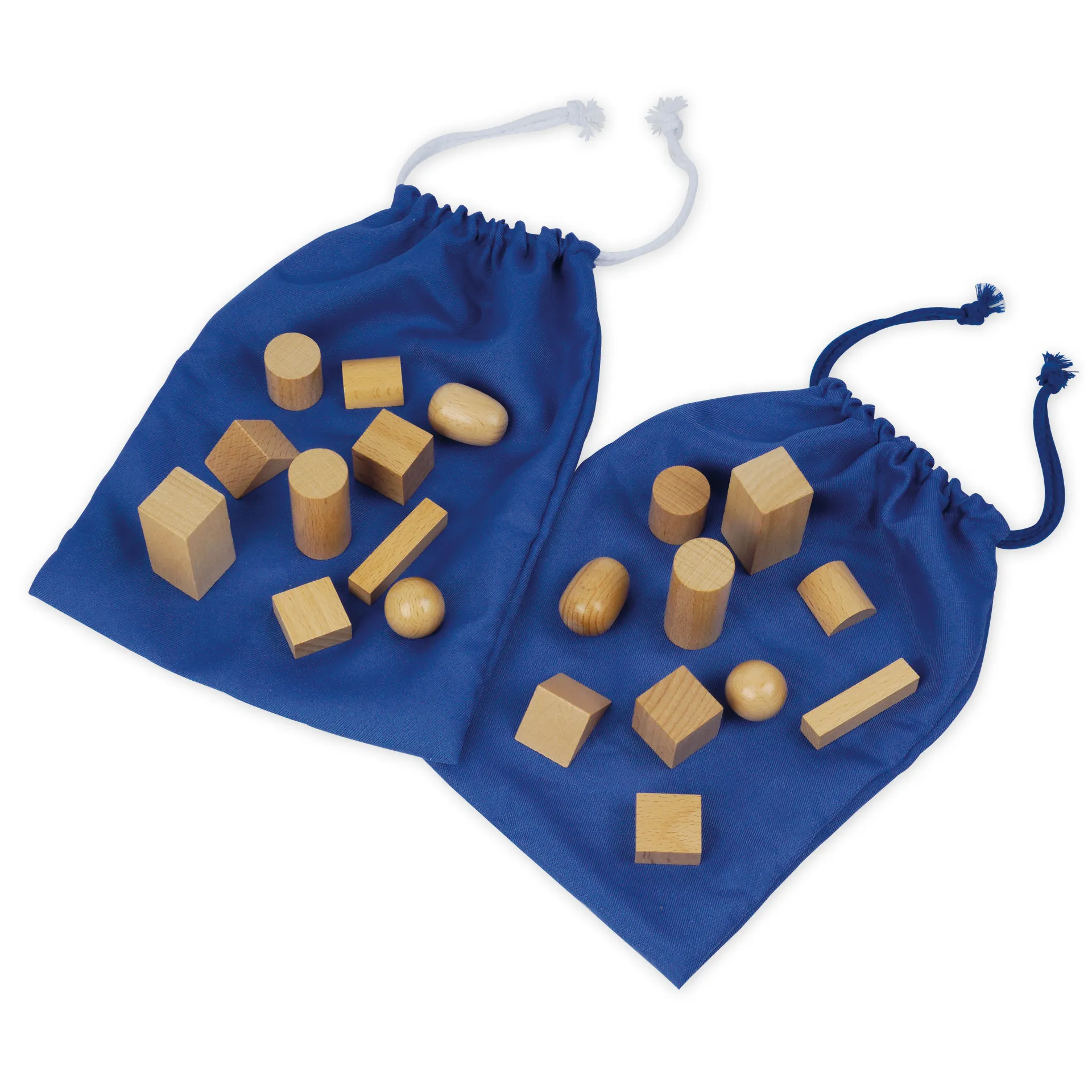 TimeTEX Geheimnisvoller Beutel mit geometrischen Formen, 22-tlg. "Montessori-Premium"