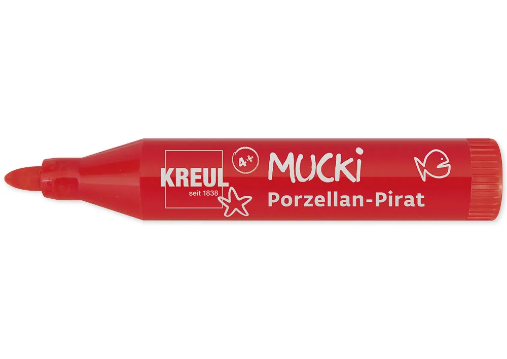 MUCKI Porzellan-Stifte kurz, Strichstärke 2-5 mm, 5 Stück