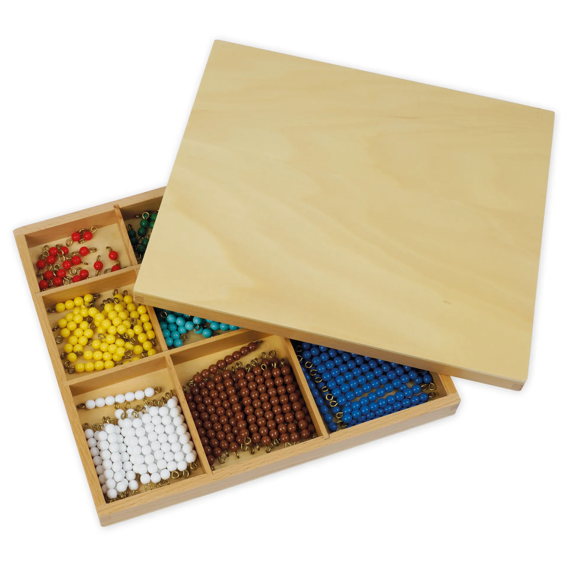 TimeTEX Kasten mit Perlenstäbchen für das Multiplikationsbrett "Montessori Premium"
