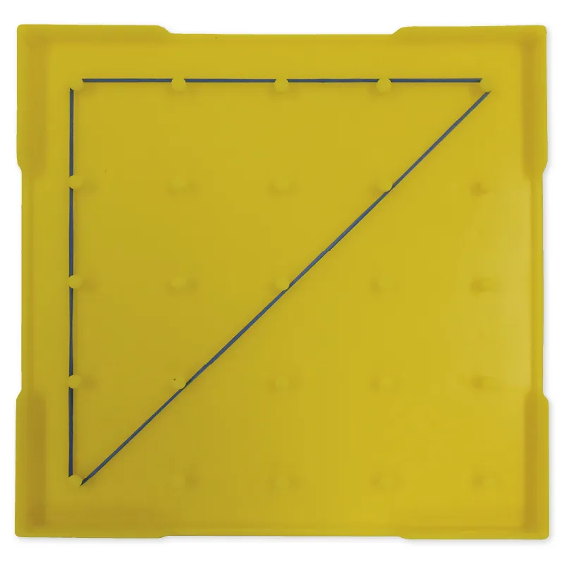 Geometrie-Brett doppelseitig (5x5 Stifte), 15x15 cm, gelb