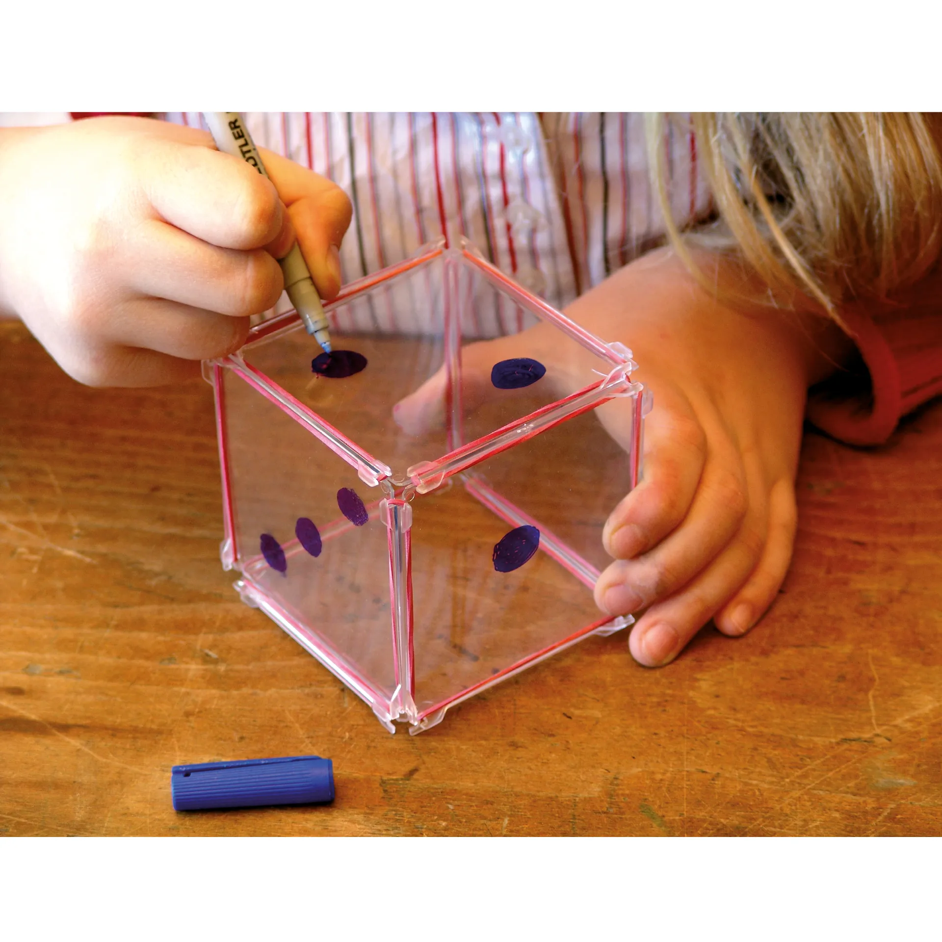 Geometrie-Bausatz effekt-system "Würfelsatz", 210 Quadrate