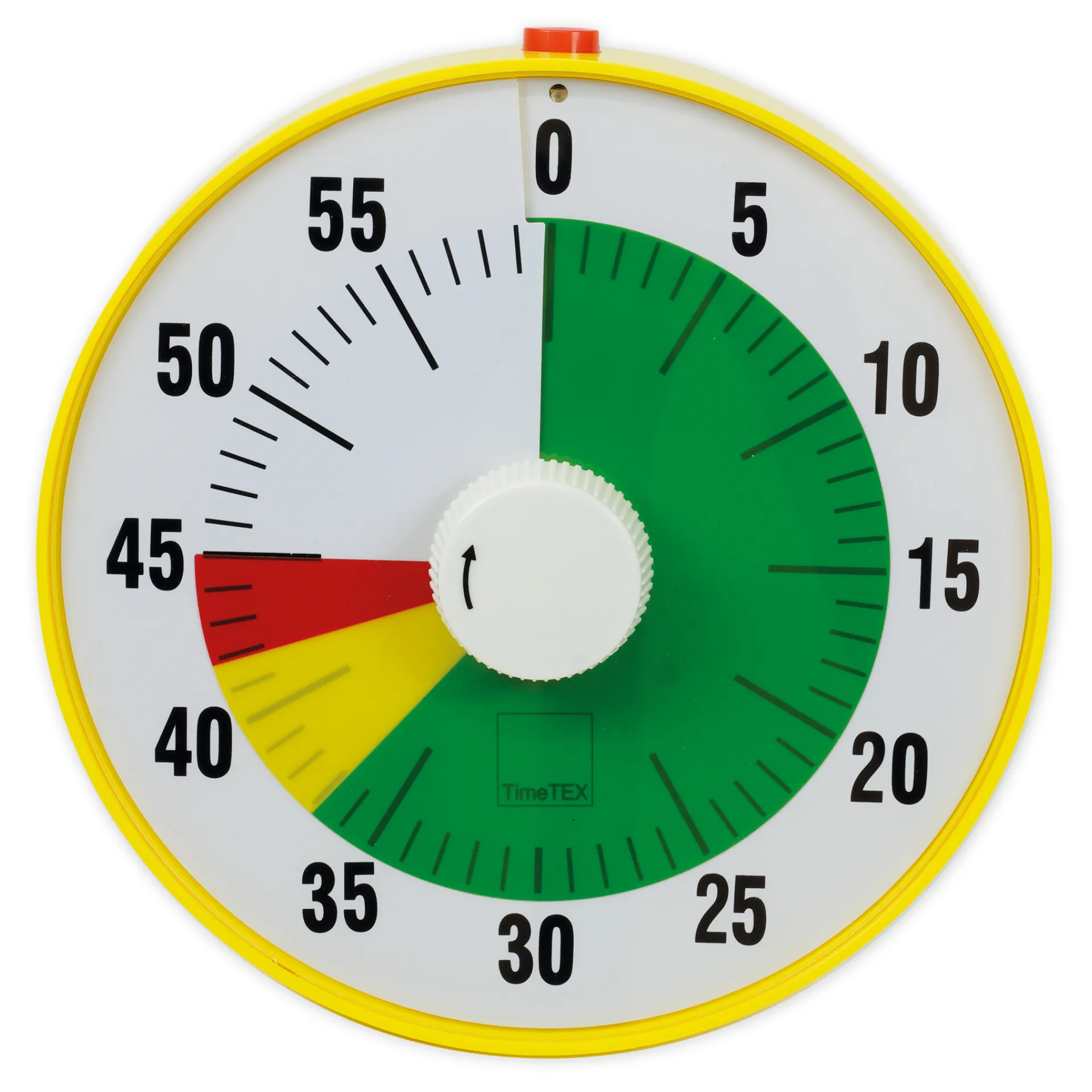 TimeTEX Zeitdauer-Uhr "lautlos" L, 19 cm ø, mit Ampelscheibe + Pausentaste
