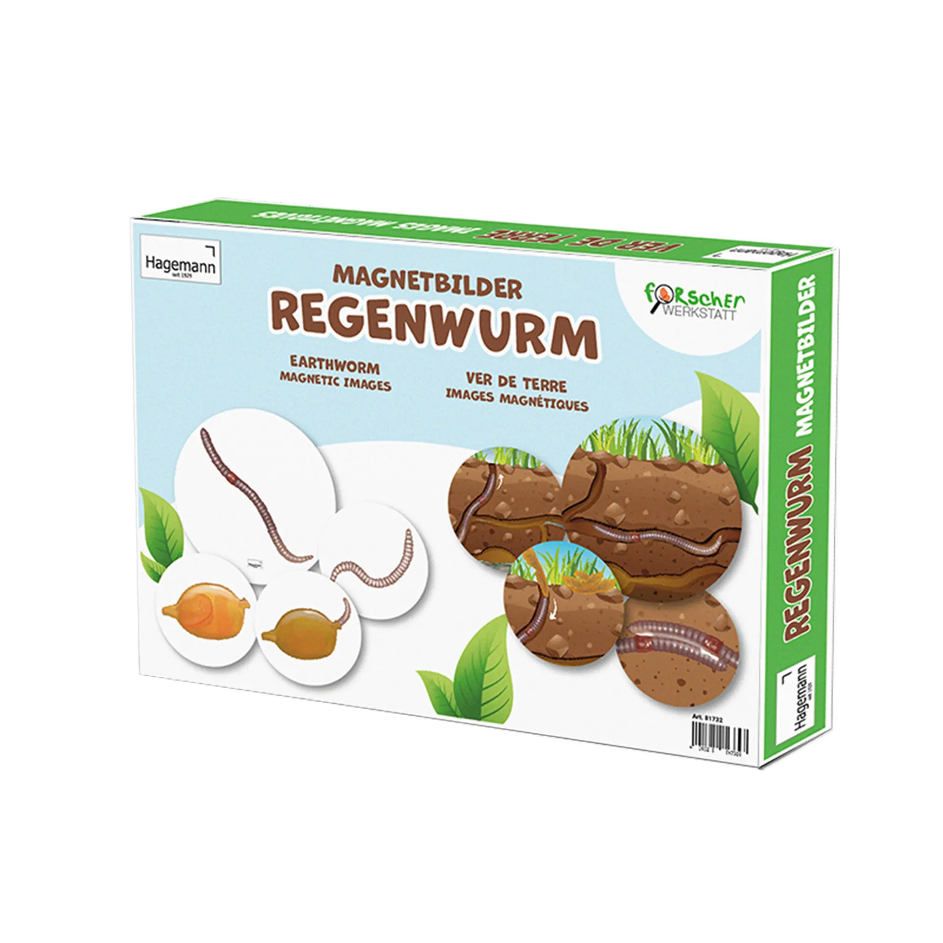 Hagemann Magnetbilder Leben und Lebenszyklus des Regenwurms