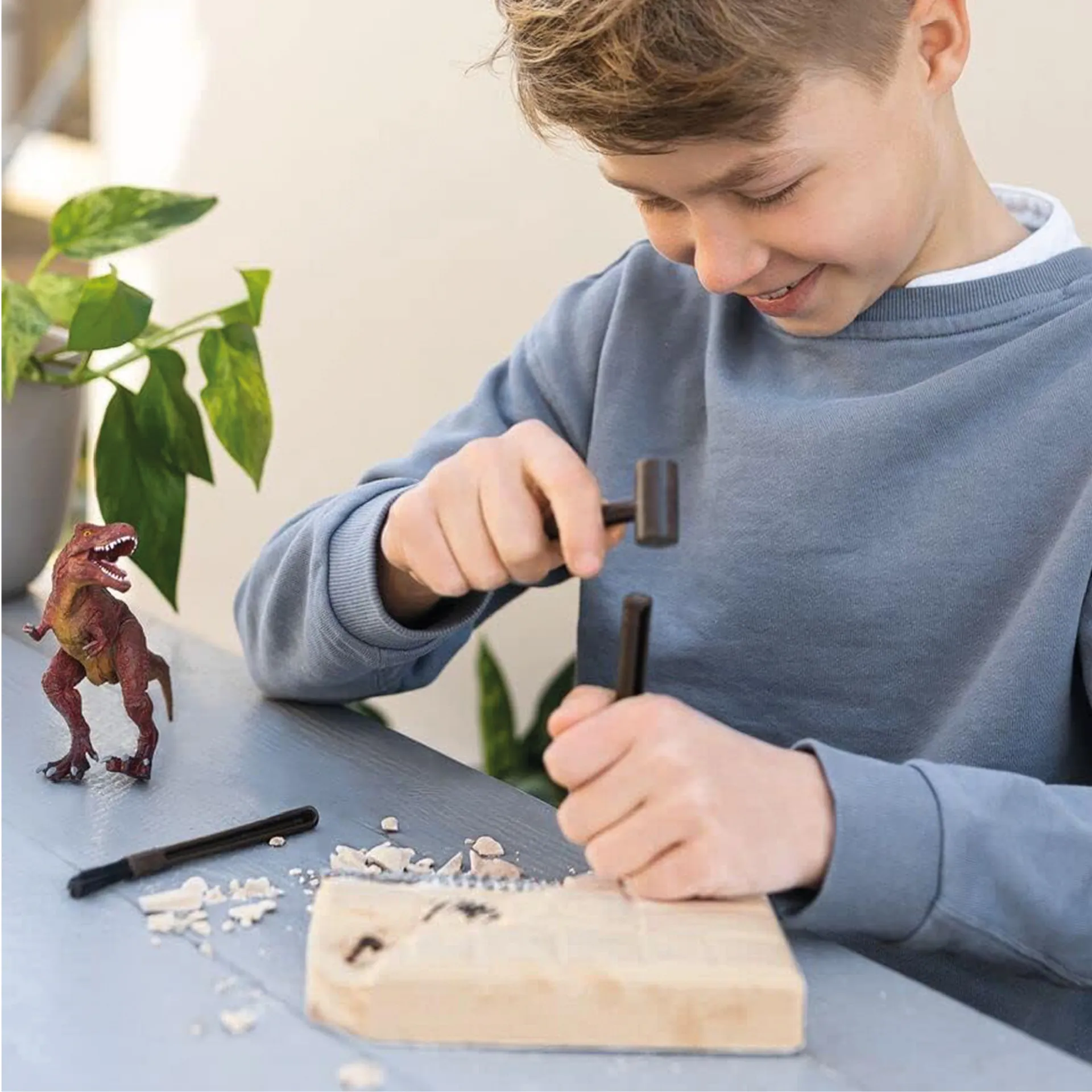 Dinosaurier-Ausgrabungsset T-Rex, groß, 6-tlg.