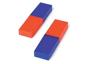 Stabmagnet 8 cm 2er-Set, kunststoffummantelt