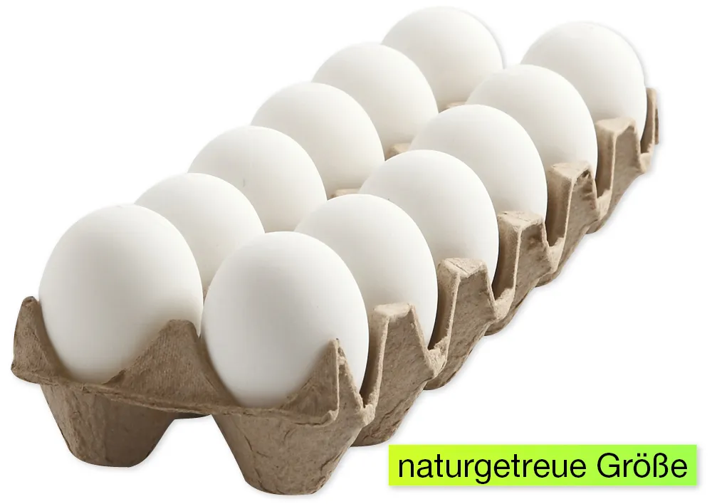 Kunststoff-Eier, 12 Stück