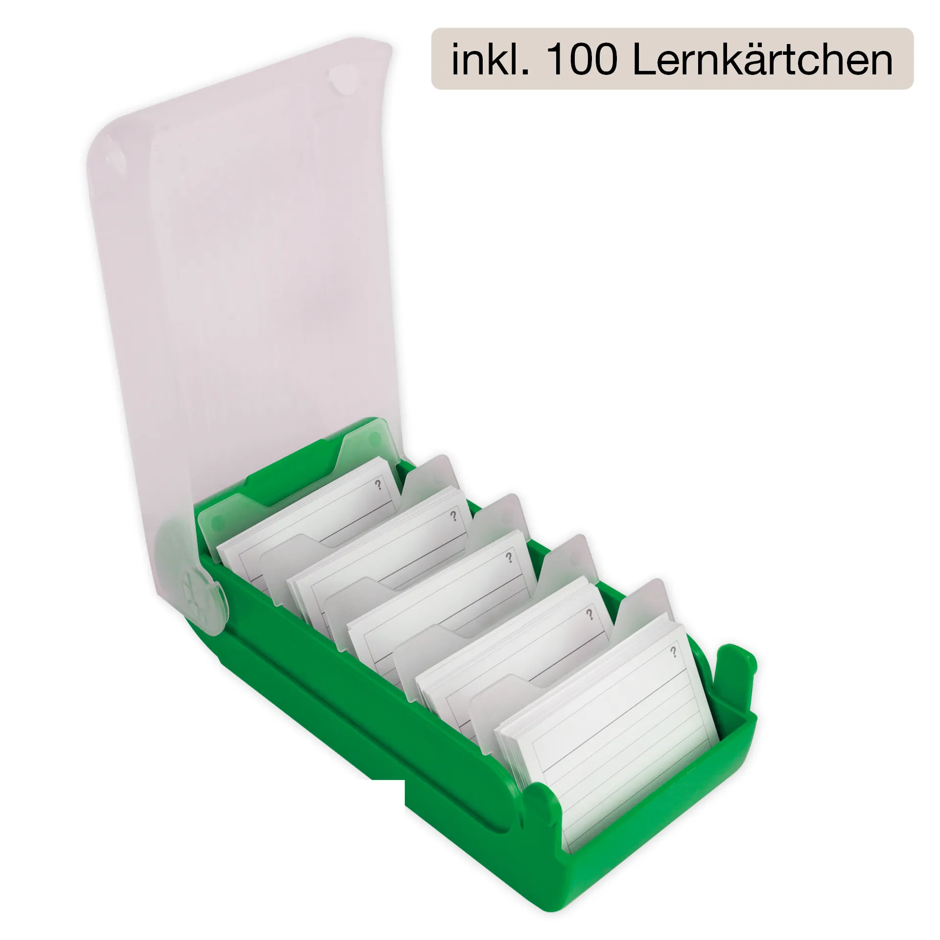 Lernbox A8 Kunststoff mit 100 Lernkärtchen