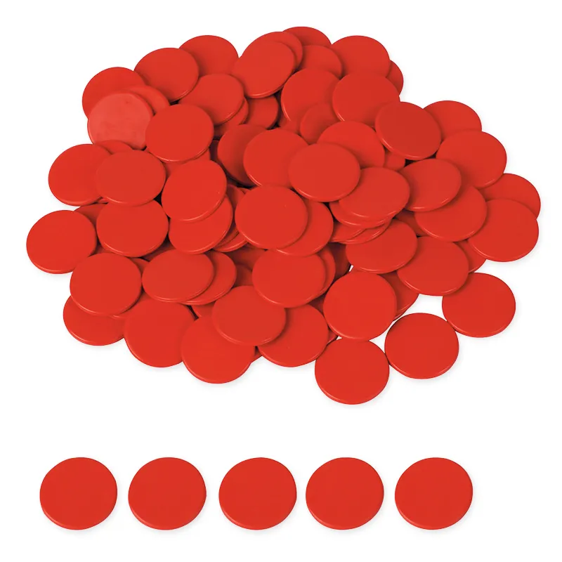 Plättchen aus Re-Plastic, vollfarbig, 100 Stück