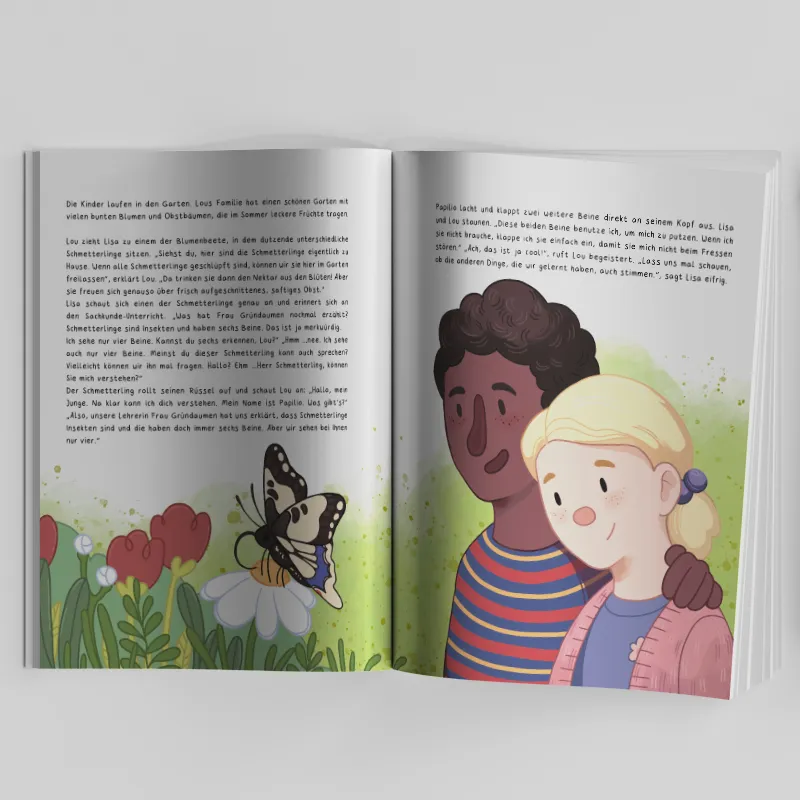 Lese- und Arbeitsbuch Eine aufregende Verwandlung – „Lou, Lisa und die Schmetterlinge“ (56 Seiten)
