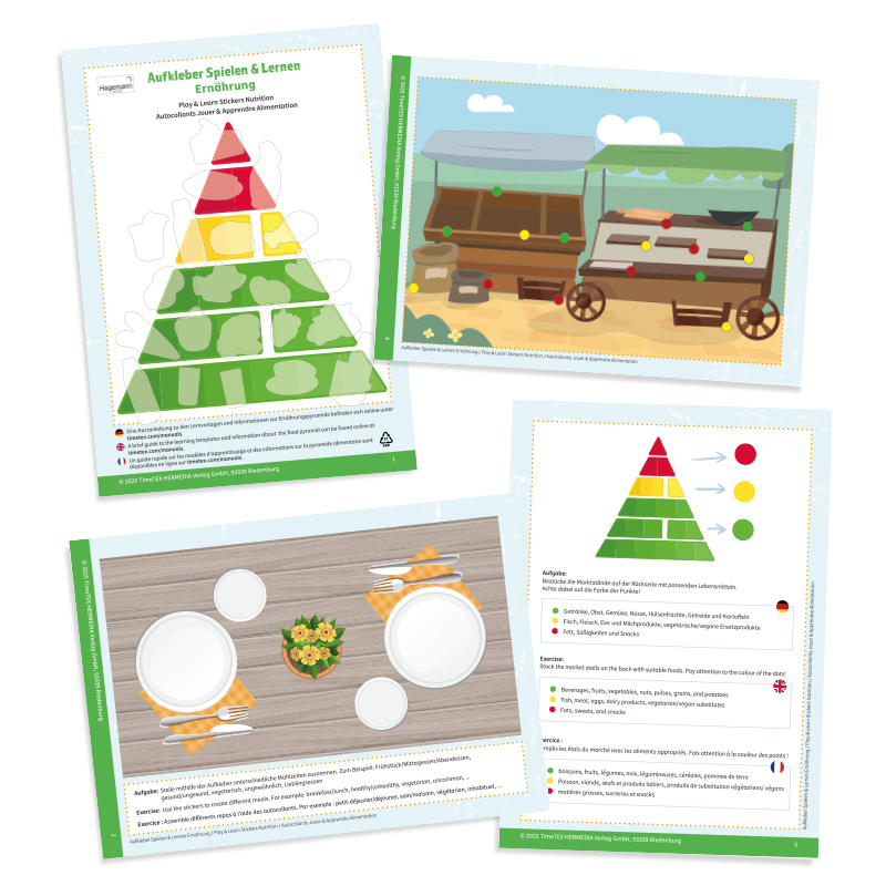 Aufkleber „Spielen und Lernen“ Ernährung, 206-tlg.
