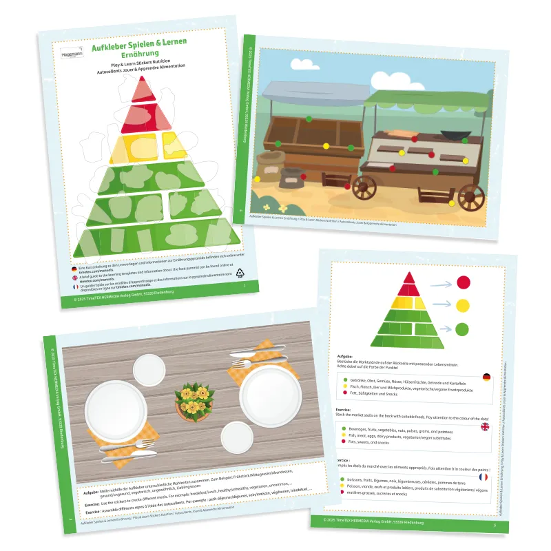Aufkleber „Spielen und Lernen“ Ernährung, 206-tlg.
