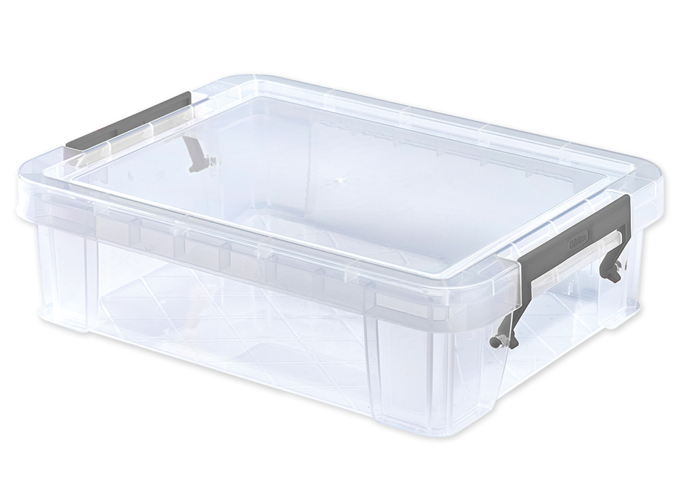 Kunststoff-Box stapelbar, transparent, 2,3 Liter (A5)