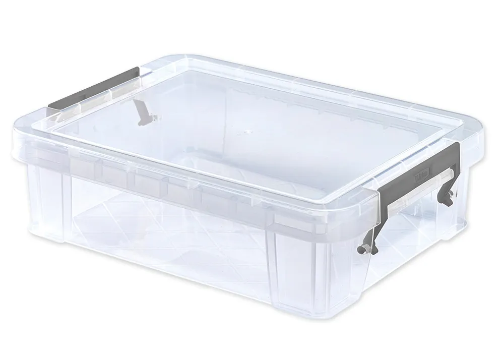 Kunststoff-Box stapelbar, transparent, 2,3 Liter (A5)