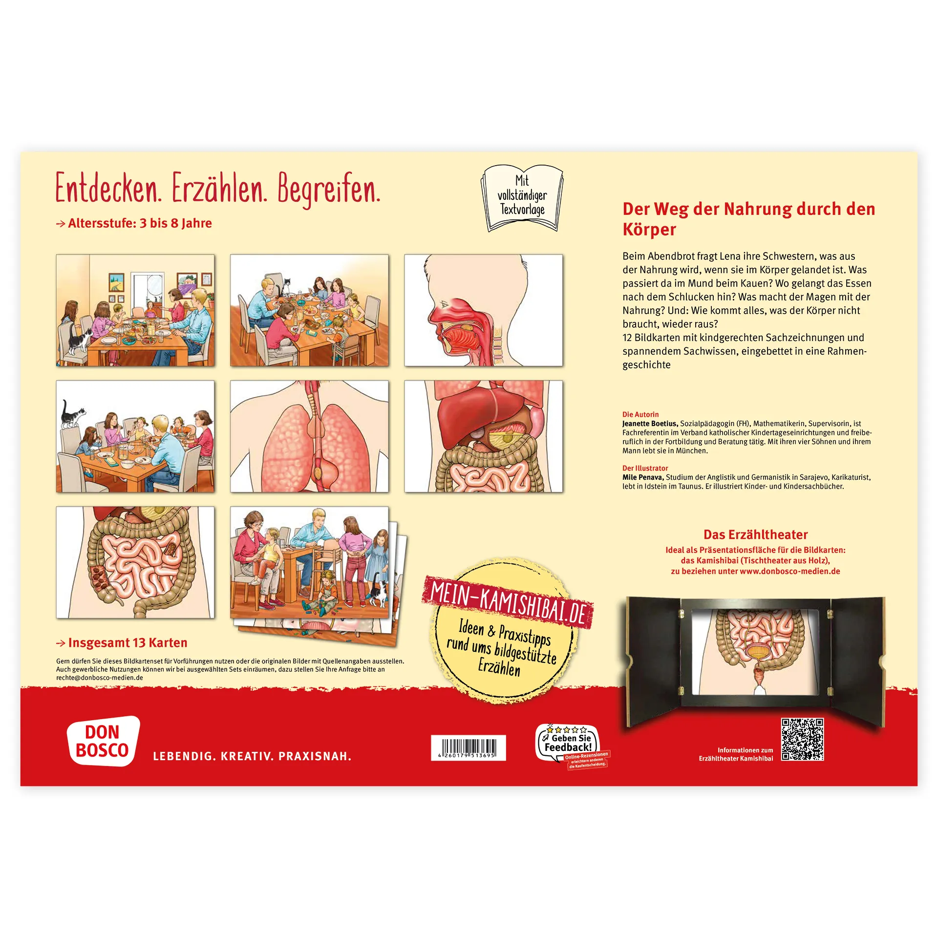 Bildergeschichten-Karten "Der Weg der Nahrung durch den Körper", 12-tlg.