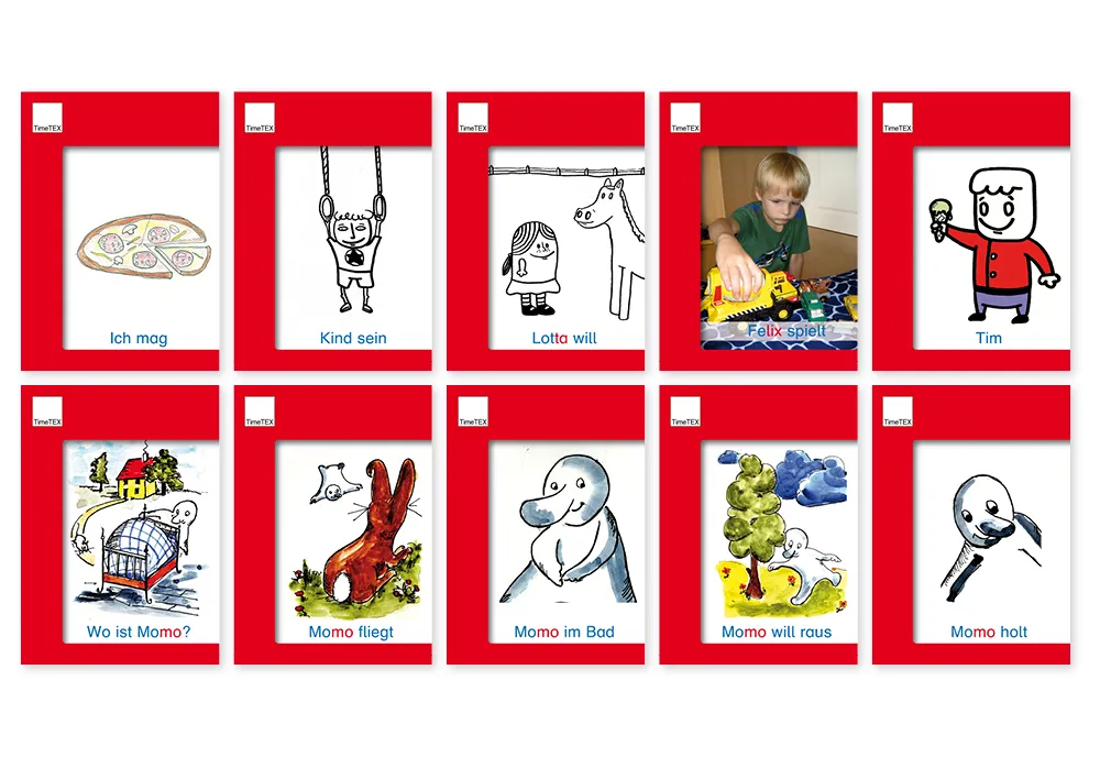 Set Lesebüchlein A6, rote Serie, 10-tlg.