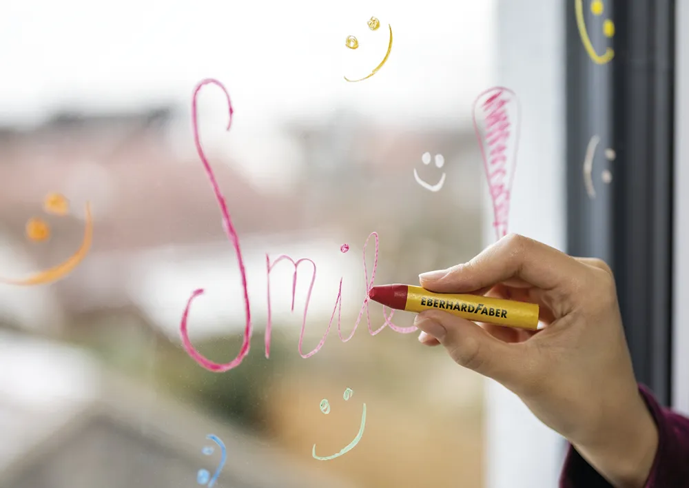 Fenster-Wachskreiden, 12 Stück