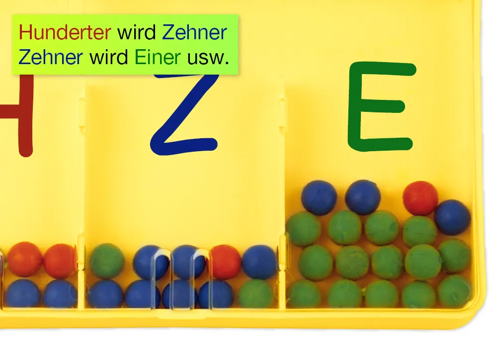 Schüttelbox 3-tlg., mit 20 Perlen