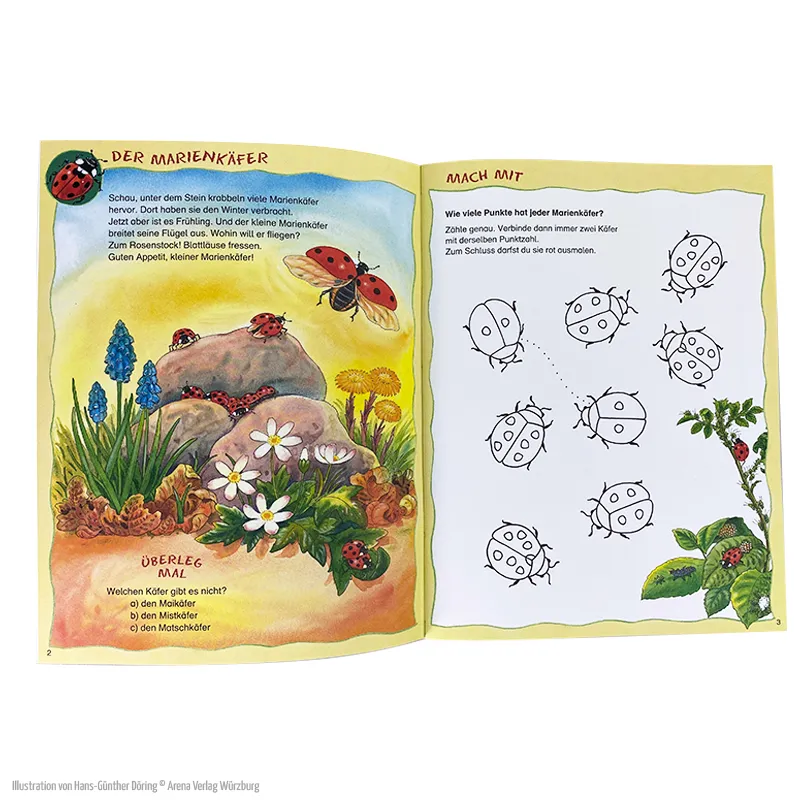 Mein großes Tierstickerbuch – Der kleine Marienkäfer und seine Freunde