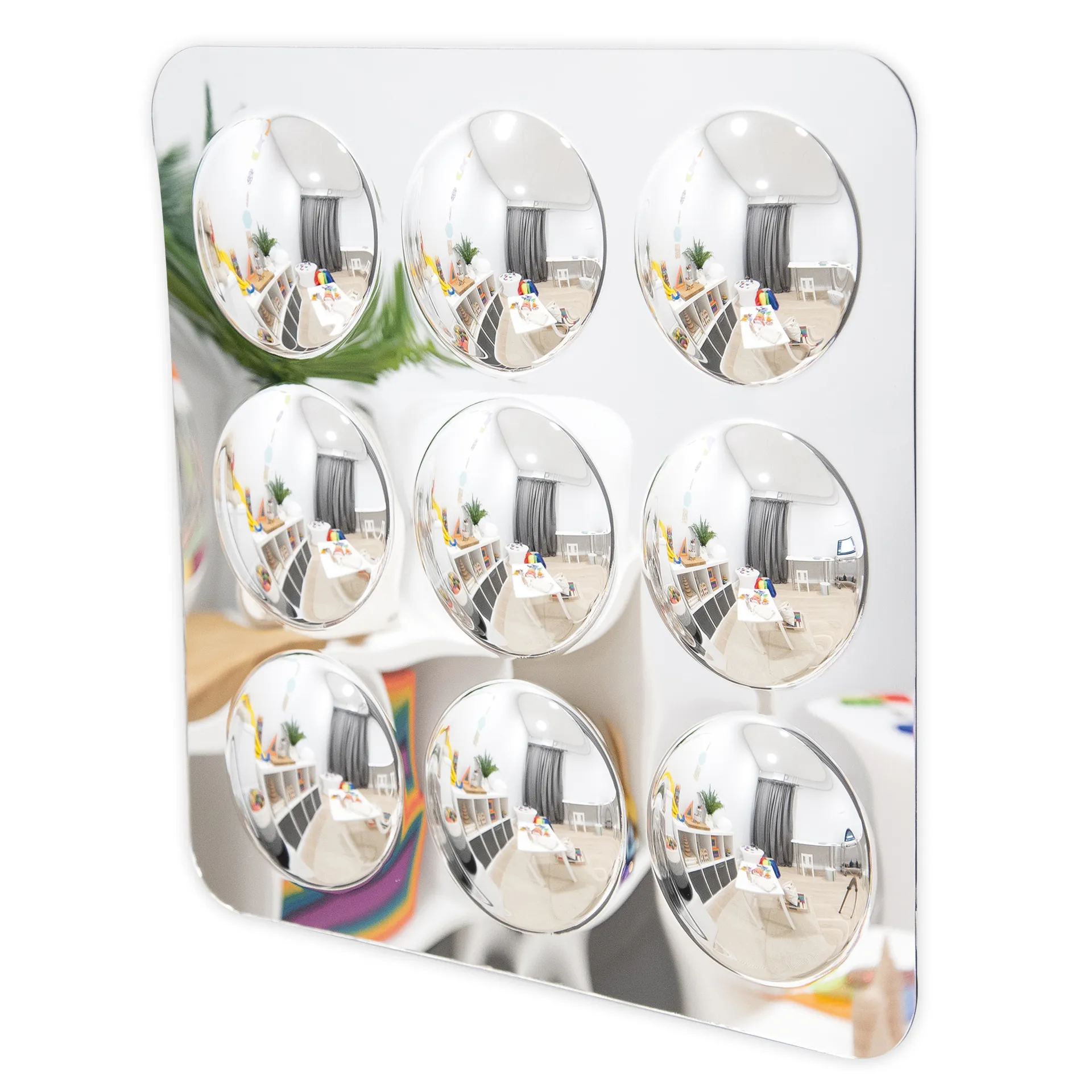 Spiegel mit 9 Kuppeln, 49x49 cm