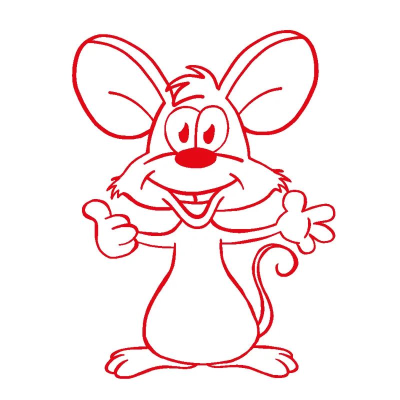 Siebdruck-Stempel "Perpetuum" rund "Maus"