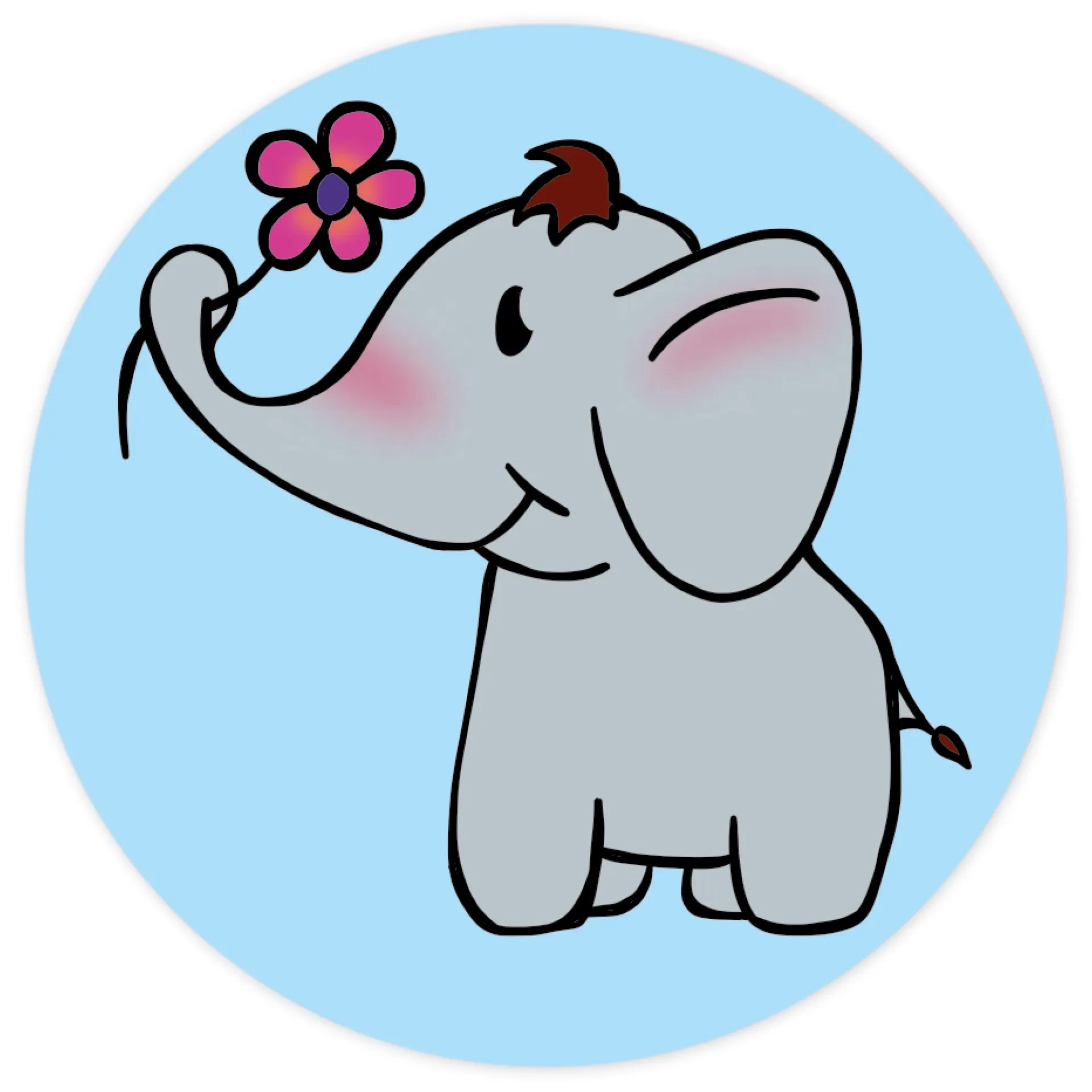 Belobigungs-Aufkleber "Elefant" in Spender-Box, 500 Stück