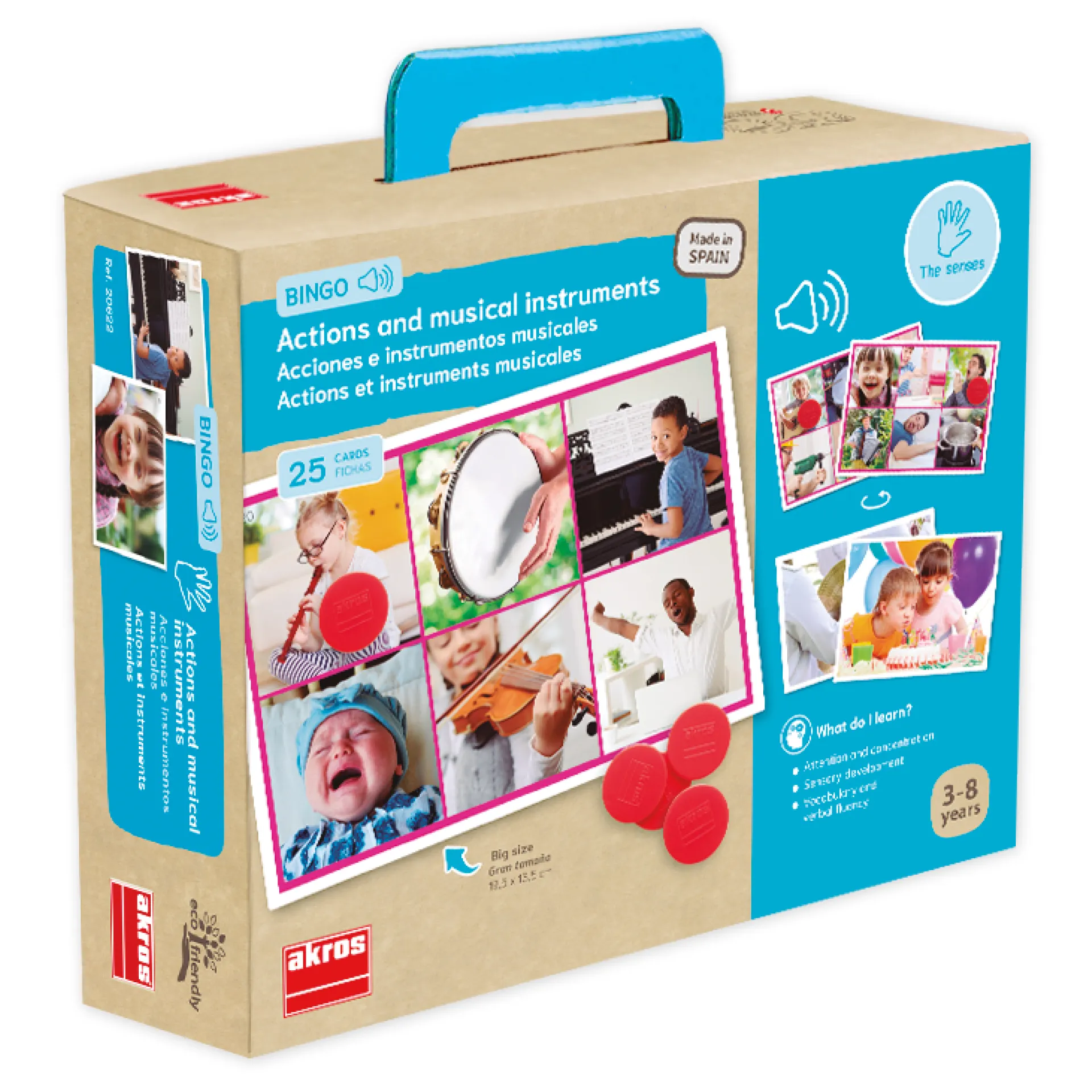 Lernspiel "Geräusche- und Musik-Instrumente Bingo", 176-tlg.