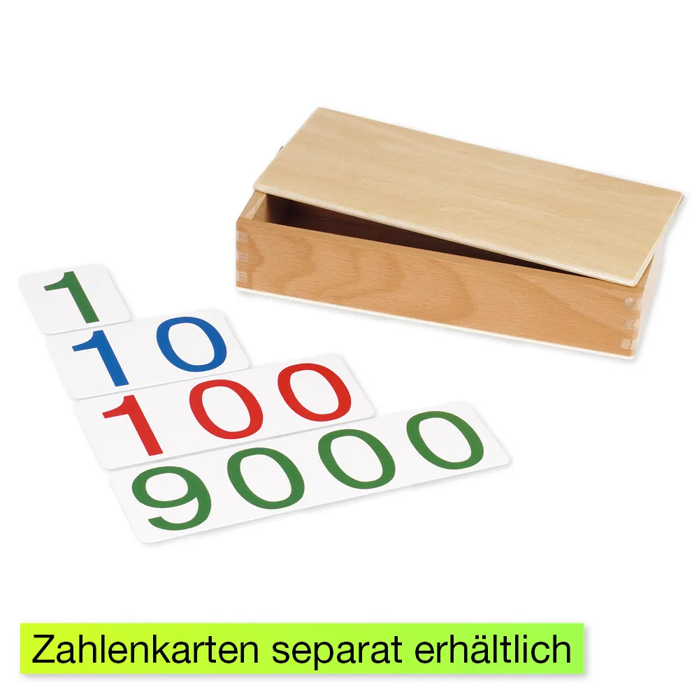 TimeTEX Kästchen für die großen Zahlenkarten "Montessori Premium"