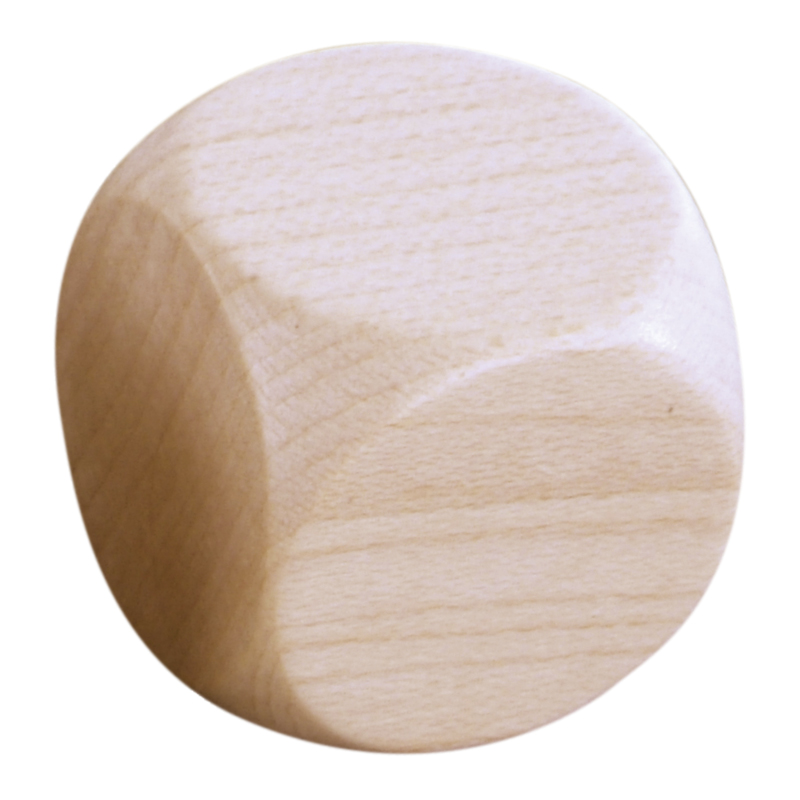Blanko-Holzwürfel, 25 mm, 10 Stück im Beutel