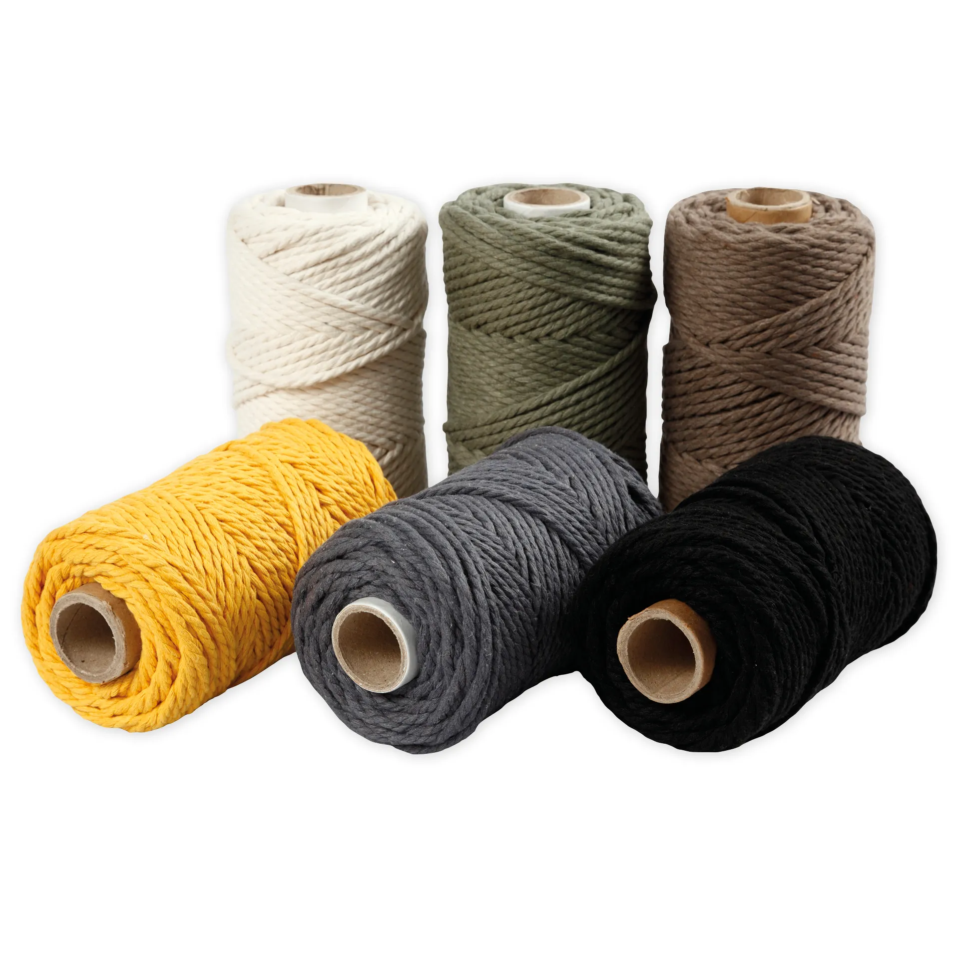 Set Makramee-Kordel 4 mm, 330 g, 6 Stück