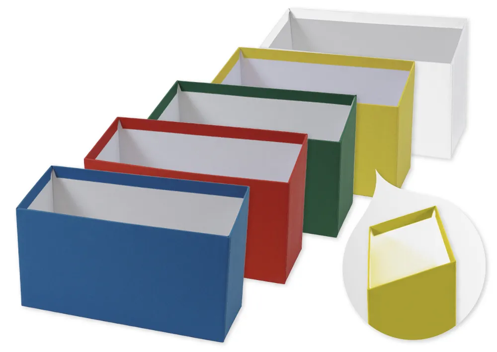 Karteikasten aus Pappe A5, nach vorne abfallend