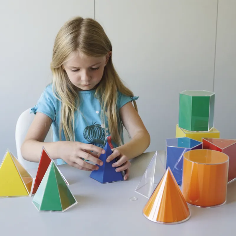 Geometrie-Körper Set mit Flächenabwicklung 22-tlg.