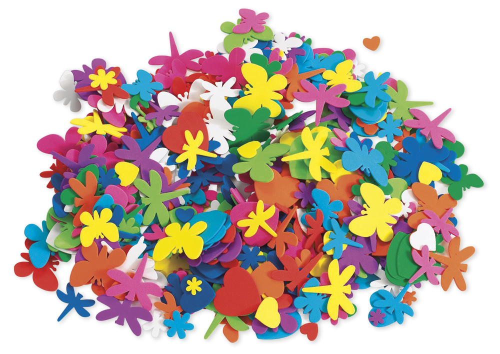 Moosgummi-Figuren und -Formen, 500-tlg.