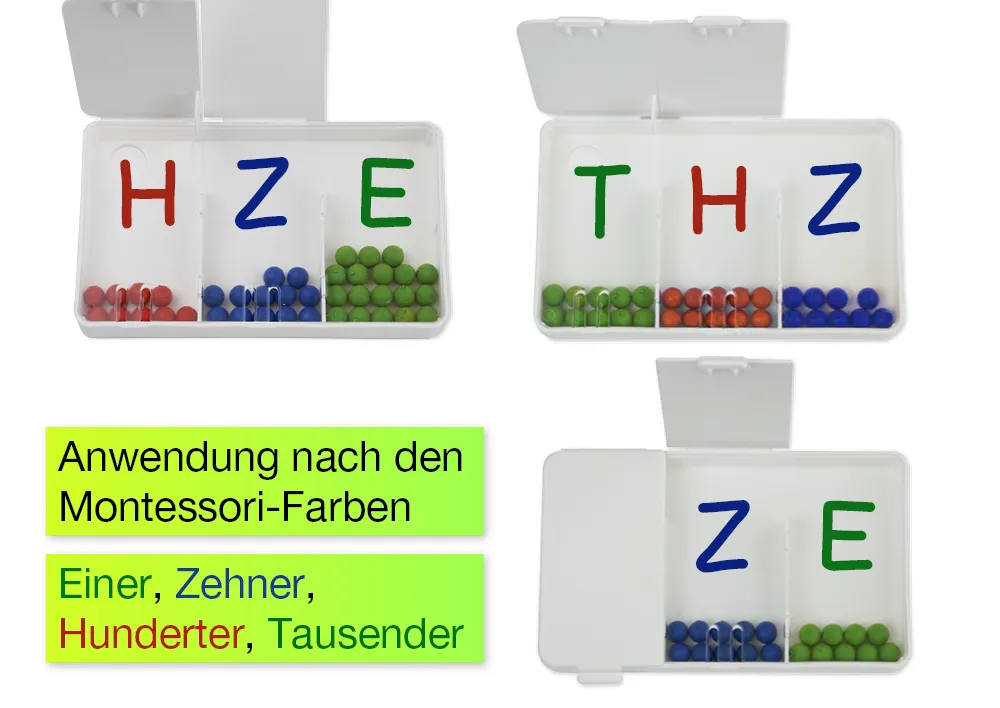 Flüster-Schüttelbox 3-tlg., mit 20 Perlen
