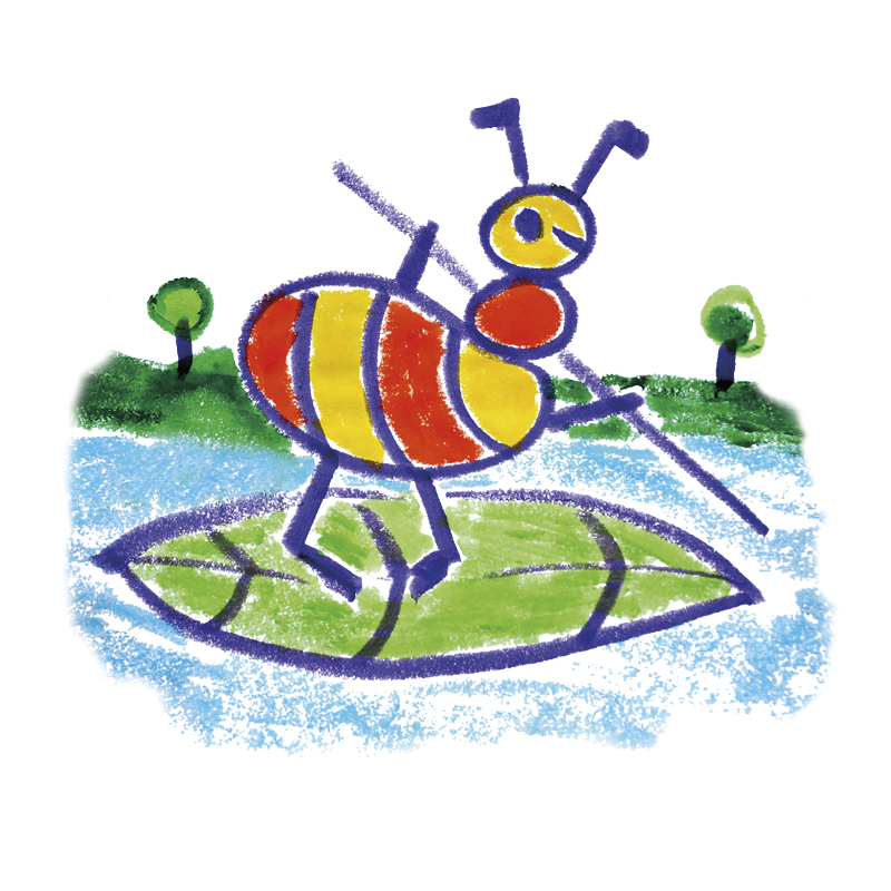 Wachsmal-Sticks 6 Farben als Drehstift