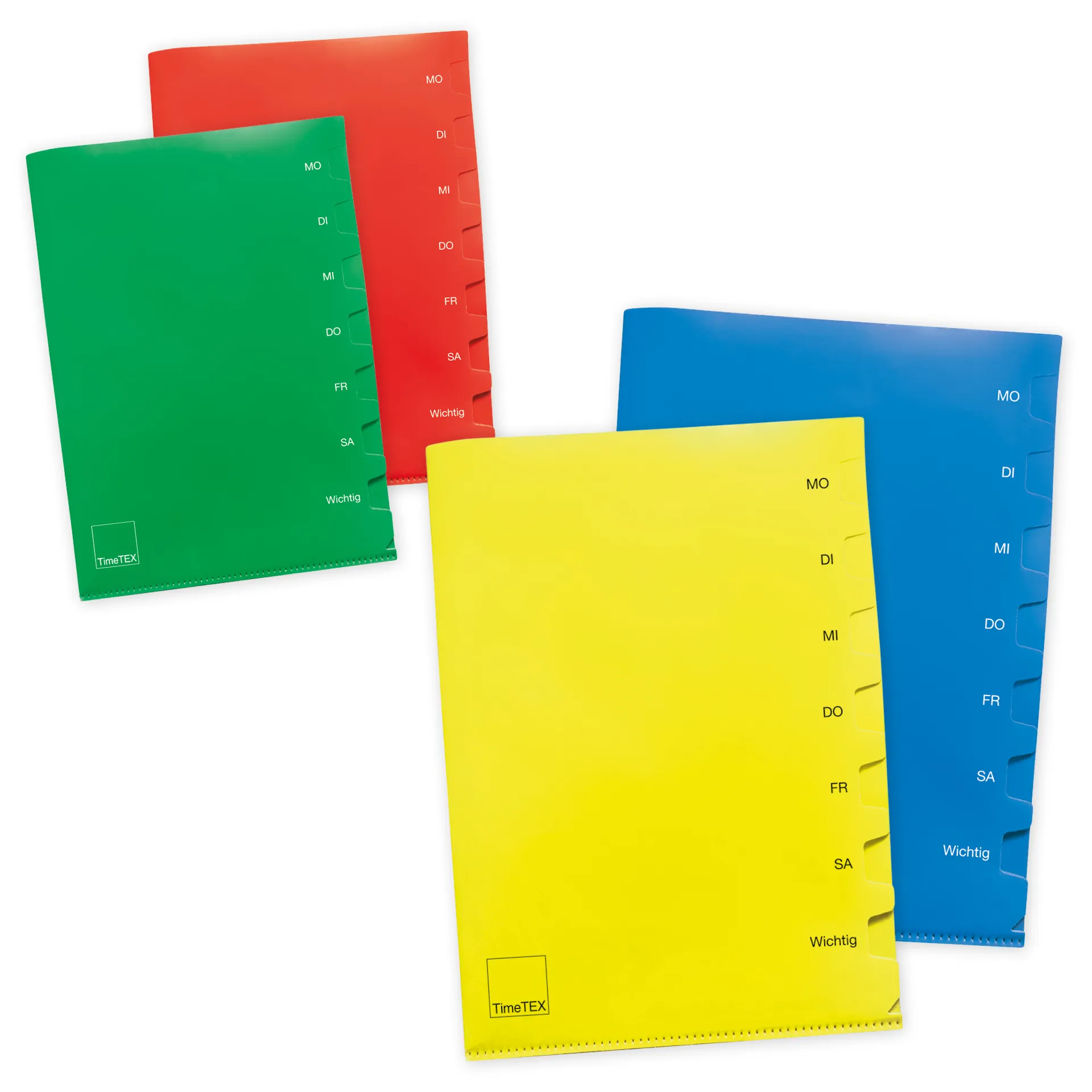 Wochentags-Mappe A4-Plus, 2 Stück, 7 Unterteilungen