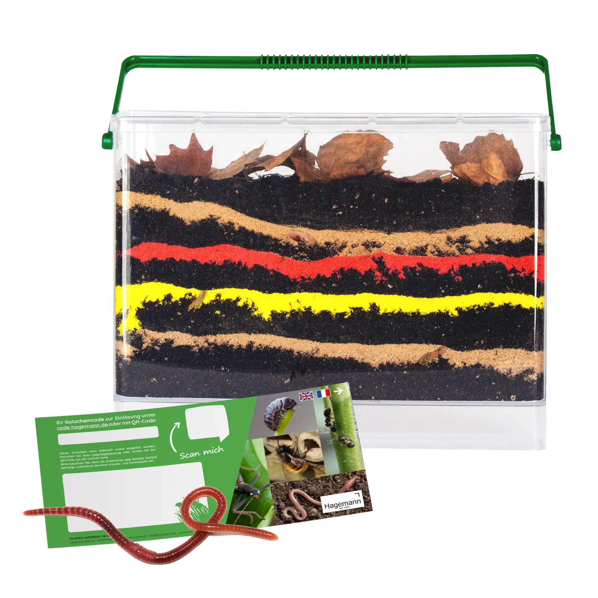 Hagemann Zuchtset Regenwürmer (mit Gutschein, 10-15 Tiere)