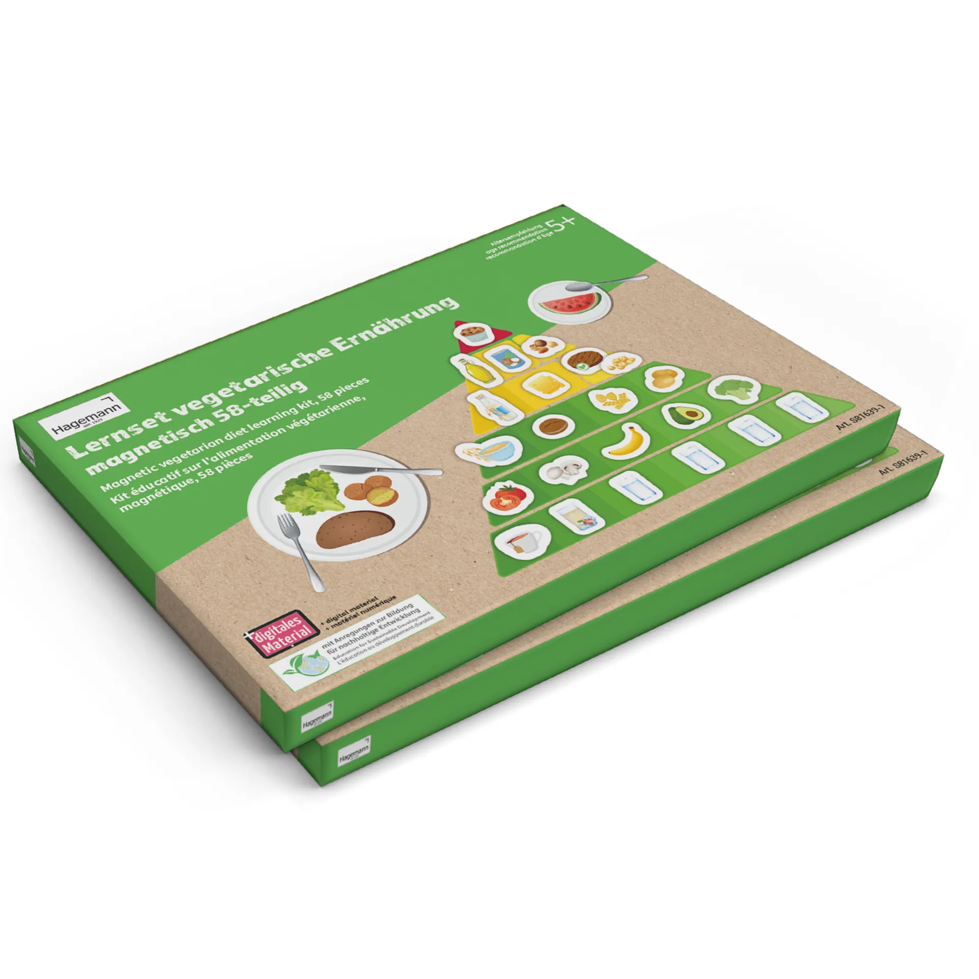 Hagemann Gruppen-Lernset Vegetarische und vegane Ernährung, magn., 132-tlg.