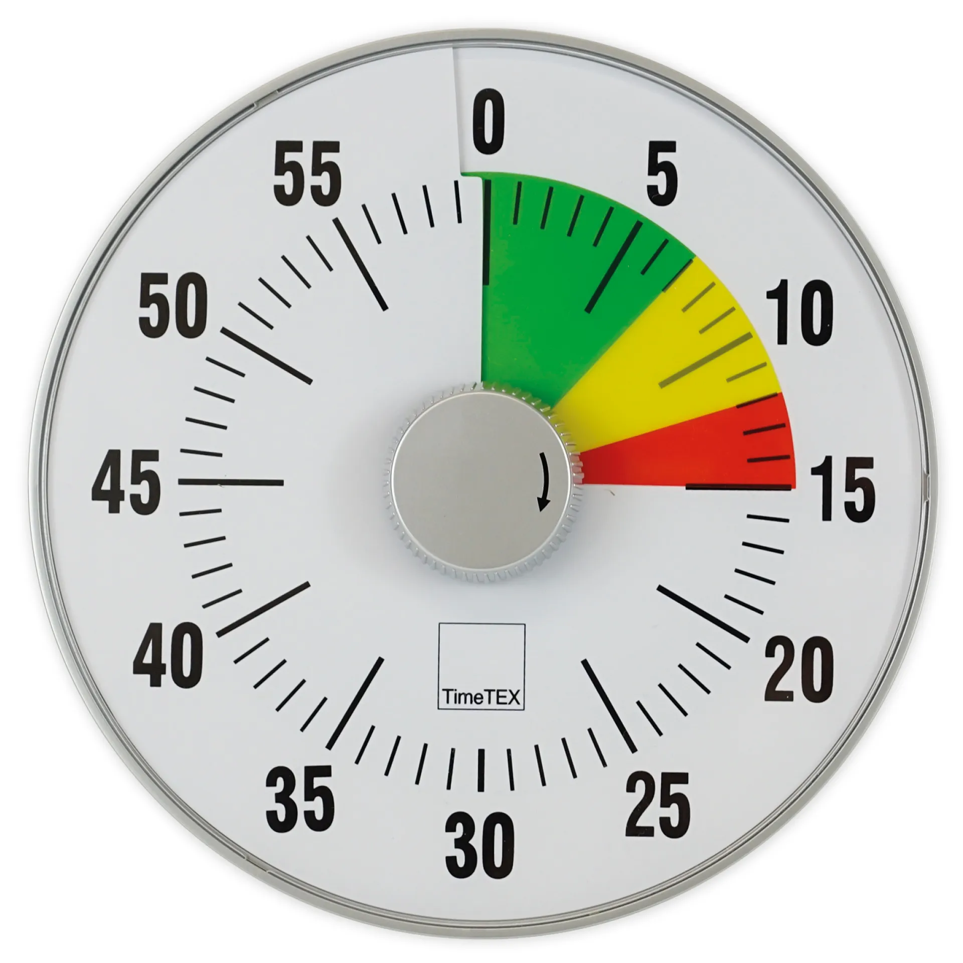 TimeTEX Zeitdauer-Uhr "lautlos" L, 19 cm ø mit Ampelscheibe