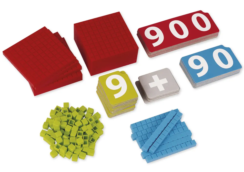 Dienes Grundsortiment Montessori, mit Zahlen-Karten, 170-tlg., Kunststoff