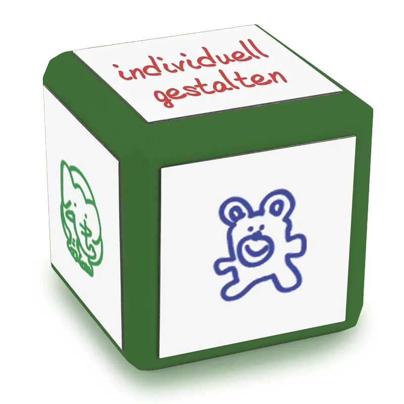 Blanko-Würfel mit weißen Flächen, 8 cm