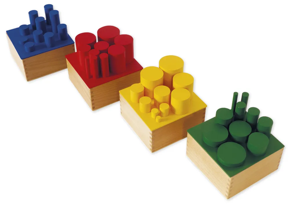 TimeTEX Farbige Zylinder "Montessori Premium"